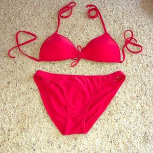 Red Body Glove Small 2 piece bikini